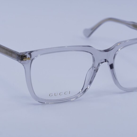🕶️ New Gucci GG0737O 016 Eyeglasses - Grey/Transparent Frame